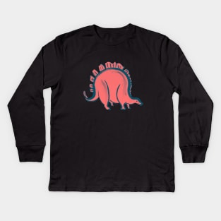 Stegosaurus Kids Long Sleeve T-Shirt